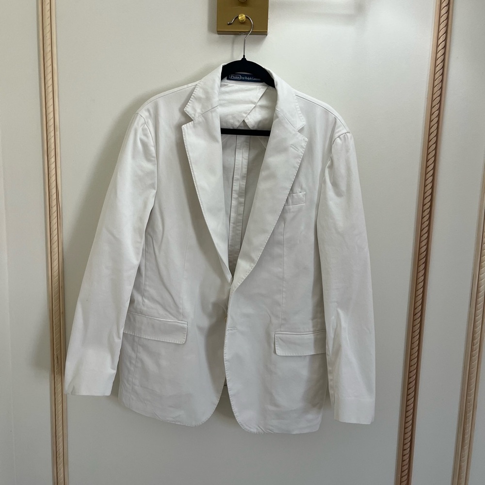 Polo by Ralph Lauren Classic White Cotton Blazer